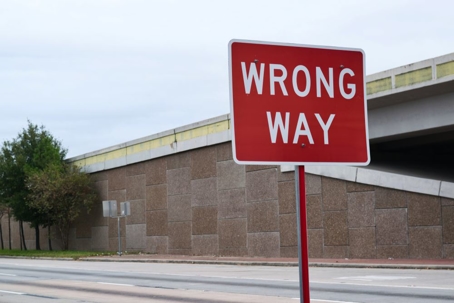 Wrong Way Sign Highway